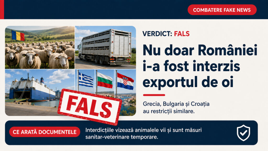Combaterea stirilor false Nu doar Romania a interzis exportul de oi Grecia Bulgaria si Croatia au restrictii asemanatoare